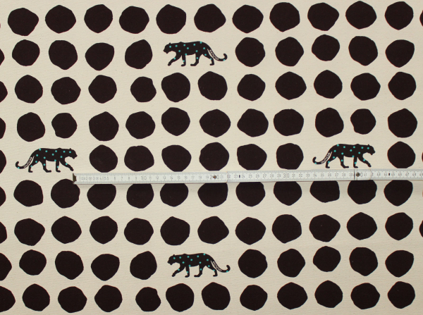 Kokka Echino Cotton Sailcloth Heavyweight Canvas Panther dunkelbraun/natur (10 cm)